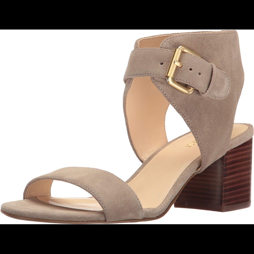 NINE WEST GARDENBAY GREY SUEDE SANDAL
